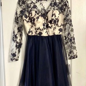 Dear Moon Navy Long Sleeve Dress Size 5